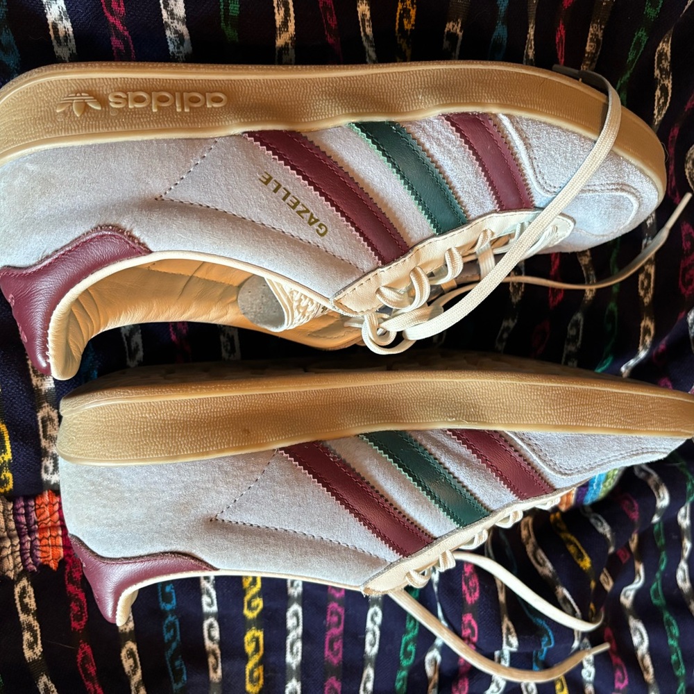 Adidas Gazelle men’s Sneakers - White, Burgundy, and Green